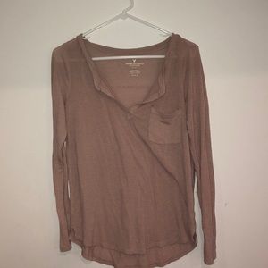 light pink, pocket front tee